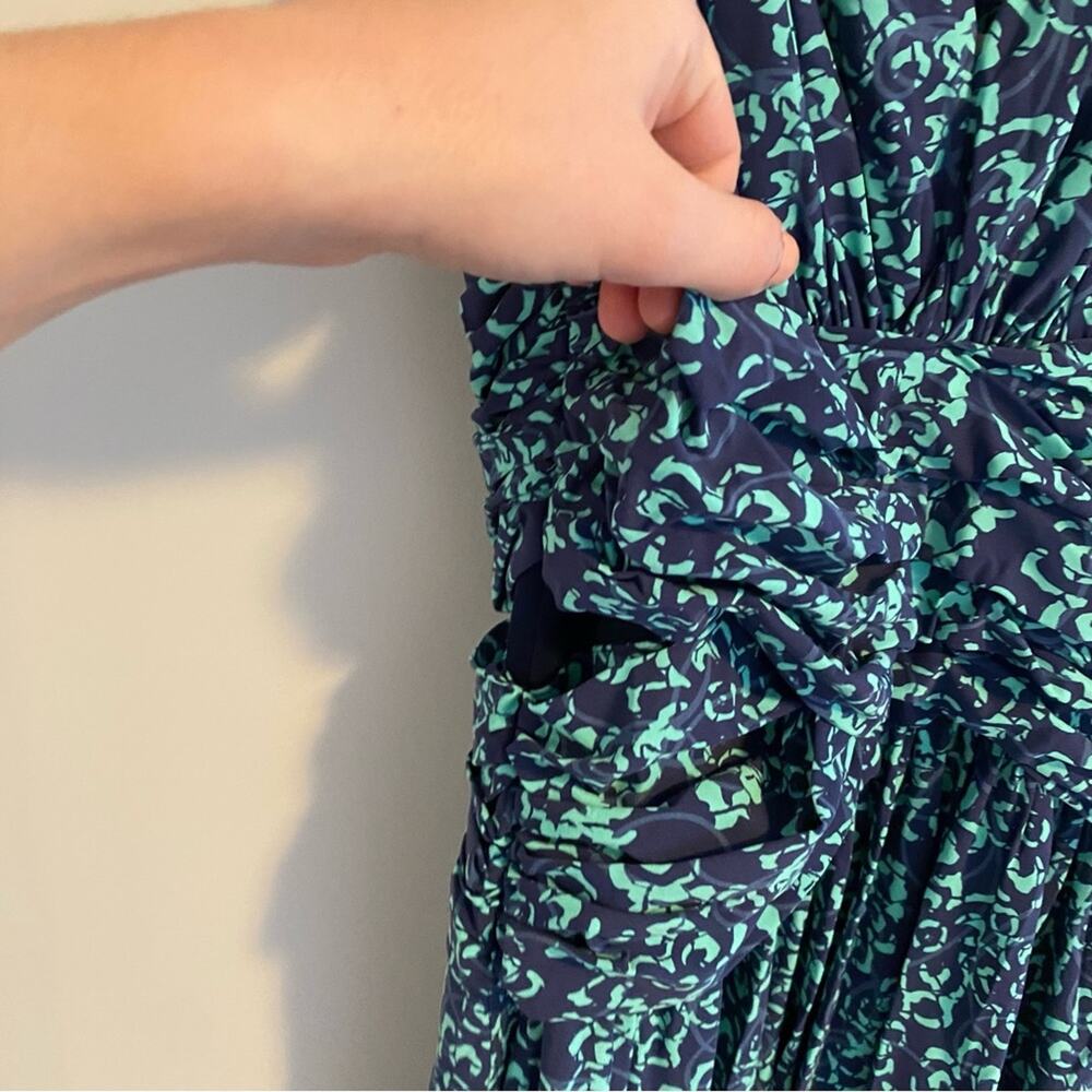 Chiara Boni La Petite Robe Blue Floral Maxi Dress Medium - Picture 16 of 16